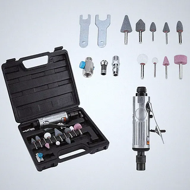 16 Pcs Air Die Grinder Kit,25000RPM 1/4" 1/8" Pneumatic Rotary Grinding Tool...