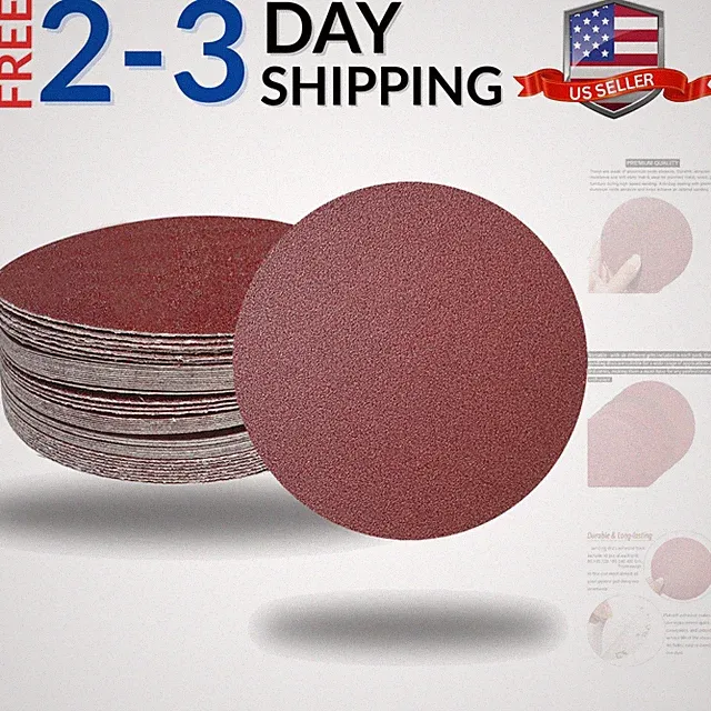 60 PCS 5" PSA Sanding Discs-10 Each of 80, 100, 120, 180,240, 400 Grit - 5 In...