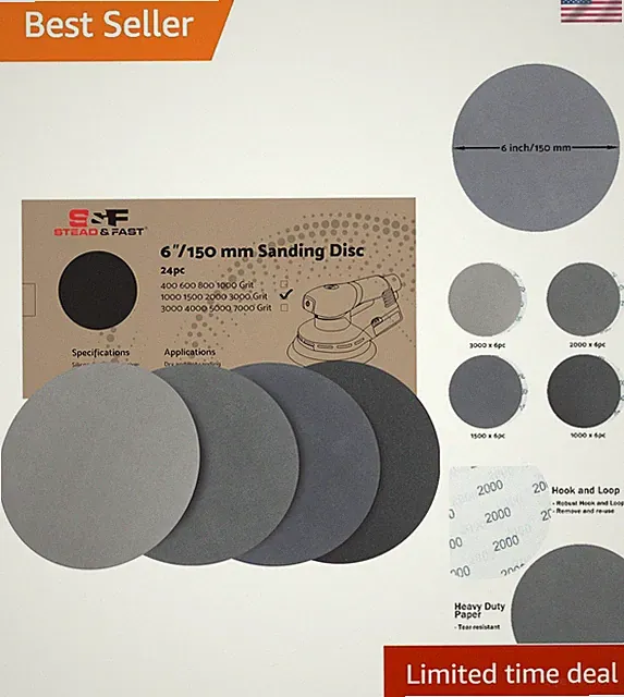 Hook and Loop 6" Sanding Discs: 24 Pcs for Flawless Automotive Finishing