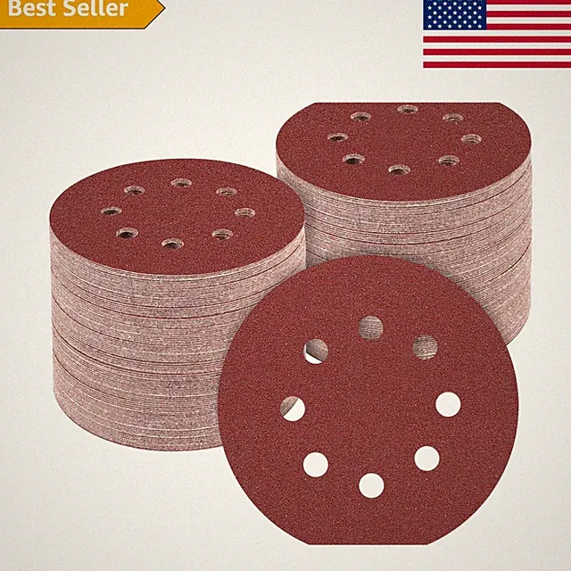 Versatile 165 PCS 5-Inch Sanding Discs with 8-Hole Dedusting for Orbital Sanders