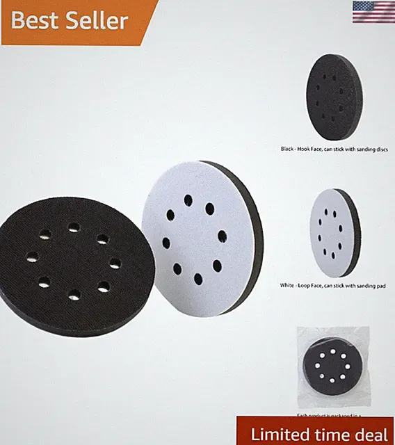 Versatile 2 Pack 5" Foam Sanding Pads for Automotive and Furniture Finishing