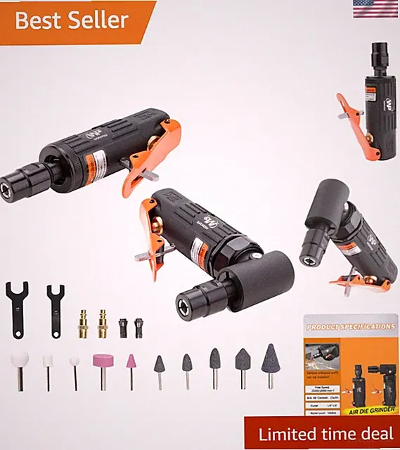 WORKPAD 12PCS Air Die Grinder Set - Compact Pneumatic Tool Kit for Precision